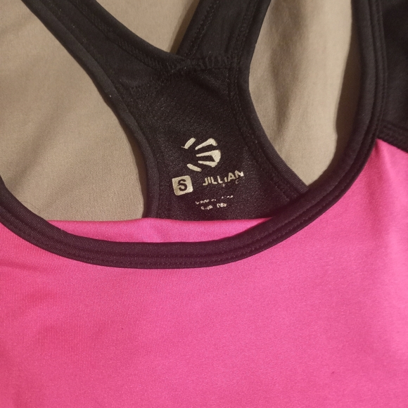 BOGO Black and pink Jillian Michaels Impact Racerback Tank Top - Picture 3 of 7